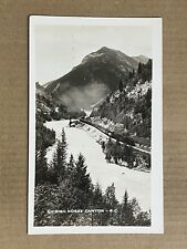 Postcard RPPC Kicking Horse Canyon Train Railway Railroad BC Canada picture