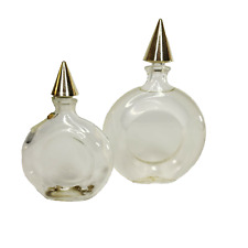 Vintage 1970s Guerlain Perfume Bottles Set Of 2 Round Made In France picture