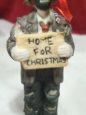 Vintage EMMETT KELLY Flambro Home For Christmas Clown Ornament 1992 picture