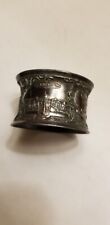 1904 St. Louis Worlds Fair Napkin Ring Electricity Building Silver Plate  picture
