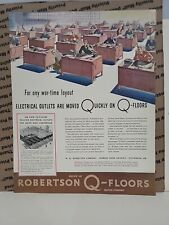 1942 Robertson Q-Floors Fortune WW2 Print Ad Q3 Quick-In Office Desks Salesmen picture