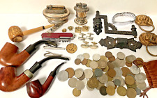 Men's Junk Drawer Lot Pipes Lighters Coins Cufflinks Knife Steam Punk More picture