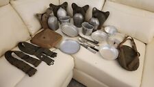 Large Lot WW1 WW2 US Military Canteens Covers Cups & Mess Kits 1918 1942-44  picture