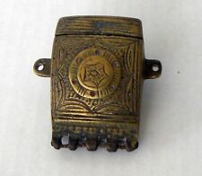 Rare 1800’s Ottoman Empire Turkish Bronze Palaska Grease Box Used In War AS IS picture