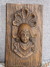 Antique Replica 15th century plumed man Italian Carved Wood By PPG Industries picture