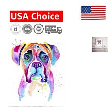 Watercolor Boxer Dog Print - Colorful Pet Portrait - Art Decor Gift picture