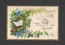 1880s G W JEFTS LYNN MASS VICTORIAN TRADE CARD { 1 5/8