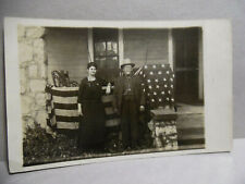 PC 662 -  ARMISTICE DAY 1923 - COUPLE WITH FLAGS - POSSIBLY A CIVIL WAR VETERAN picture