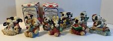 Mary's Moo Moos Lot of 9 Christmas Holiday Figurines Cows 1994-1997 Enesco picture