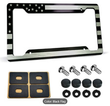 1X American Flag License Plate Frame Holder Auto Car Tag Decal ABS, USA picture