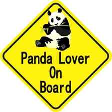 5in x 5in Panda Lover On Board Magnet Car Truck Vehicle Bumper Decal picture