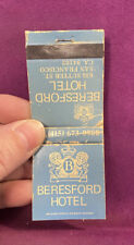 Matchbook Cover Beresford Hotel San Francisco California picture