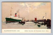 Ellermans Wilson Line, RMS Calypso, Antique, Ship, Vintage Souvenir Postcard picture