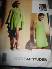 Vogue Attitudes 1912 Pattern Vintage Dress/Jacket Sizes 12-16 Uncut Vintage picture