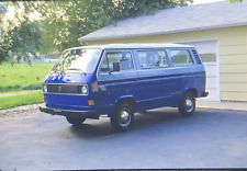 Blue Volkswagen Van c1970s - Original Ektachrome 35mm Slide picture