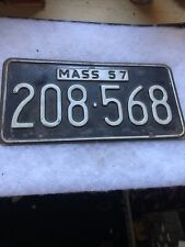 1957 Massachusetts License Plate 208-568  picture
