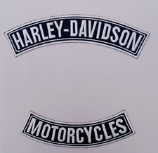 Harley Davidson Motorcycle Embroidery Patch Top H - D Bottom MOTORCYCLE picture