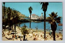 Santa Catalina Island CA-California, Scenic Beach Front Area, Vintage Postcard picture