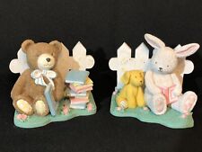VTG Carters Bear Bunny Library & Nursery Shelf Adornment Decor Bookends Lot of 2 picture