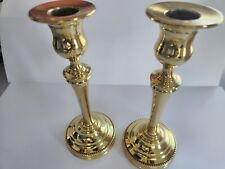 Vintage 7 1/4” Brass Baldwin Historic Candlestick Holders picture