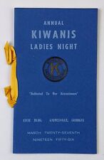 1956 Gainesville Georgia Kiwanis Club Ladies Night Vintage Program Kiwaniannes picture