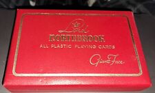 Lord Northbrook Windsor All-Plastic Large Index Cards Poker Giant Face VG+ Cond. picture