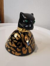 Jackie Collins Wild EDP Spray Perfume Panther Bottle Black Gold Figural Cat 1994 picture