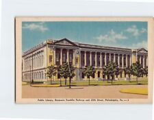 Postcard Public Library Philadelphia Pennsylvania USA picture