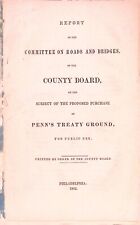 Philadelphia 1852 Committee on Roads and Bridges County Board Book Pamphlet picture
