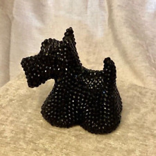 Scottish Terrier Ceramic Dog Figuirine Bejeweled Black Scottie Sparkling Unique picture