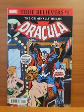 True Believers: The Criminally Insane Dracula #1 NM Reprints Tomb of Dracula 24 picture