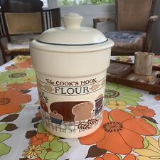 Vintage “the Cooks Nook Flour “ Ceramic Treasure Craft Canister Made In The USA  picture