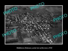 OLD 8x6 HISTORIC PHOTO OF MIDDLETOWN DELAWARE AERIAL VIEW OF THE TOWN c1930 picture
