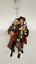 2002 Heroes Christmas Tree Ornament Firefighter Woman In Red Coat picture