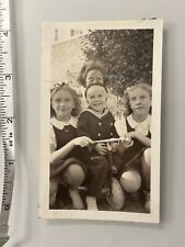 1930s old vintage photo Highland Park Playtime Dallas Siblings & Tricycle CUTE picture
