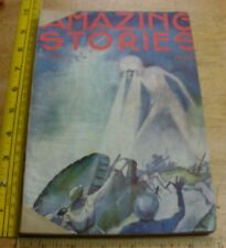 Amazing Stories October 1933 pulp magazine V8 #6 WWI tank alien Morey cover picture