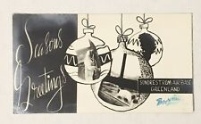 Vintage Seasons Greetings Holiday Card, Sundrestrom Air Base Greenland picture