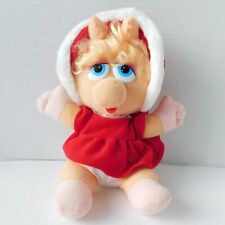 Baby Miss Piggy Christmas Plush Jim Henson Muppet Babies 1987 Vintage picture