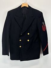 Vintage US NAVY Officer Navy  Army Military Surplus Wool Coat 40R *flaw* picture