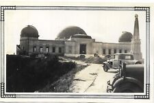 vintage photo Griffith Observatory construction ? Los Angeles antique cars CA picture