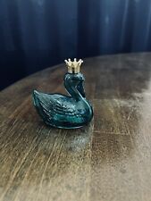 Vintage Avon Royal Swan Blue Glass Heres My Heart Cologne 70s Decor Princess  picture