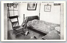 Interior~Michigan~Murder Room @ Historic Walker Tavern~B&W Photo~Vtg Postcard picture