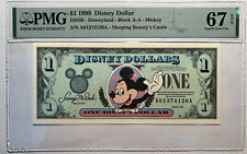 1999 $1 DISNEY DOLLAR MICKEY MOUSE Disneyland Series A01374126A PMG 67 Superb 6E picture