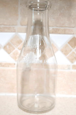 Vintage (Early 1900s) Clear Glass 1-Quart Milk Bottle from KMD Dairy (WV) picture