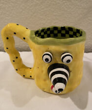 Rare Judie Bomberger Coffee Mug  Whimsical Yellow Silly Face picture