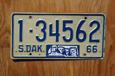 1966 South Dakota MT RUSHMORE License Plate picture