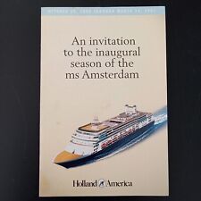 MS AMSTERDAM Holland America Line Inaugural Season Brochure October 2000 March picture
