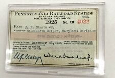 Pennsylvania Railroad System 1925 R.R. Pass Ticket picture