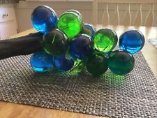 Vintage Lucite Grape Cluster Blue Green Large MCM MidCentury 12” Acrylic picture
