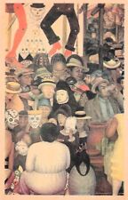 Diego Rivera Artist Drawing Fresco Mural Frida Kahlo Husband Vtg Postcard E14 picture